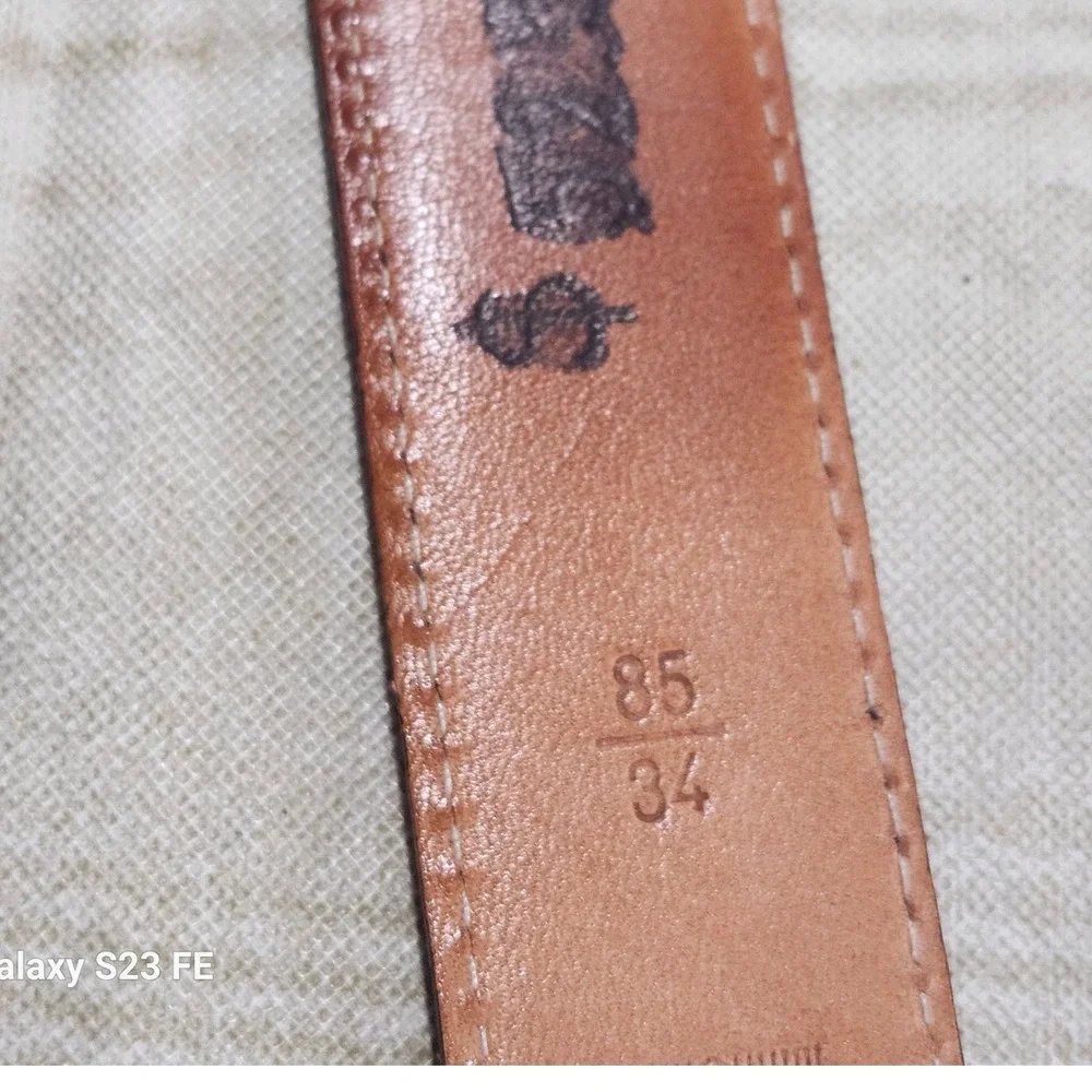 Martin Dingman Calfskin Leather Belt Mens 34 Black Silver‎ Buckle Made in USA
